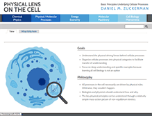 Tablet Screenshot of physicallensonthecell.org